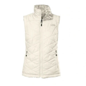 The North Face Reversible Mossbud Insulated Puffer Vest Beige Cream Size XS